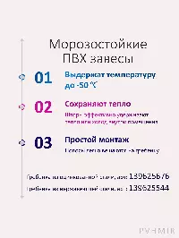 ПВХ завеса рефрижератора 2,2x2,2м